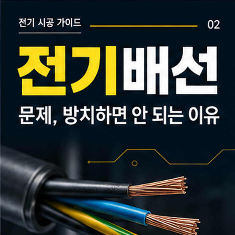 분전반 내부 전기배선 점검 모습
