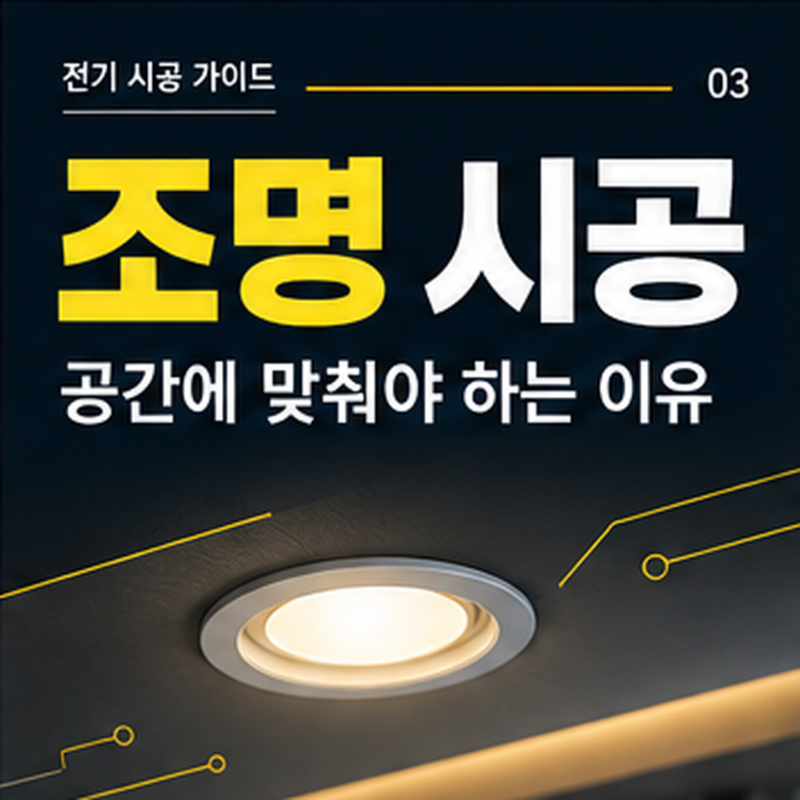 공간 용도에 맞춰 설치한 실내 조명